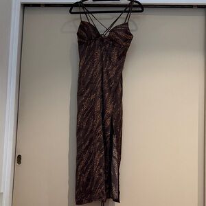 Urban Outfitters Brown Patterned Dress